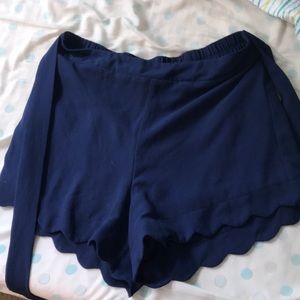 Dark blue scalloped shorts